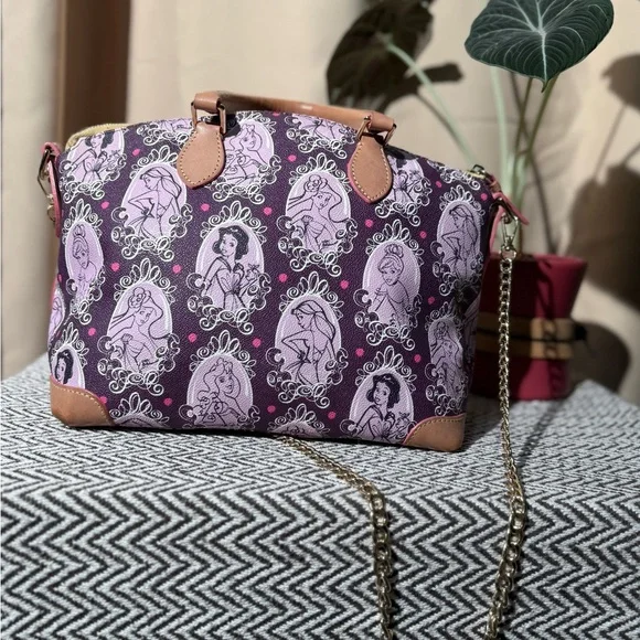 Dooney & Bourke Disney Princess Half Marathon 2015 Satchel Purple Sketch - Picture 4 of 16